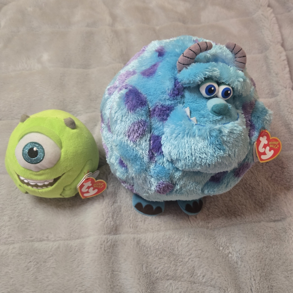 Disney Monsters Inc. Plush Duo - Blue and Green